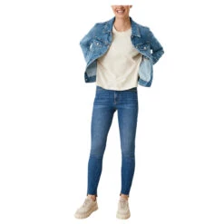 S.Oliver Damen Jeansjacke Middle Blue Denim Stretch -Wellensteyn Shop s oliver jeans jacke blau 54z6 model