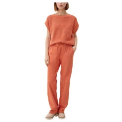 S.Oliver Damen Chino Jogpants Apricot Orange 10 S.Oliver Damen Chino Jogpants Apricot Orange -Wellensteyn Shop s oliver jeans jogpants orange 2711 ansicht model