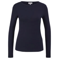 S.Oliver Damen Langarm Shirt Navy