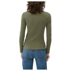 S.Oliver Damen Langarm Shirt Light Khaki -Wellensteyn Shop s oliver langarmshirt gruen 7928 hinten