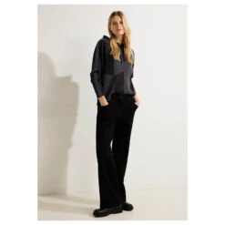 Cecil Damen Hoodie Pullover Geometrical Lurex Black Glitter -Wellensteyn Shop s oliver pullover geometrical lurex hoody schwarz 30001 model ganz