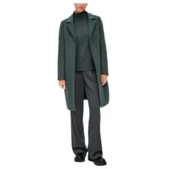 S.Oliver Damen Rollkragen Pullover Basic Green -Wellensteyn Shop s oliver pullover gruen 7909 model front