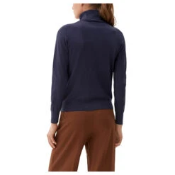 S.Oliver Damen Rollkragen Pullover Basic Navy -Wellensteyn Shop s oliver rollkragenpullover blau 5959 hinten
