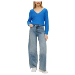 S.Oliver Damen Pullover Cobalt Blue -Wellensteyn Shop s oliver strickpullover blau 5531 model