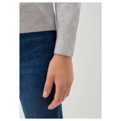 S.Oliver Damen Rollkragen Pullover Basic Grey Melange -Wellensteyn Shop s oliver strickpullover rollkragen grau 9400 detail arm