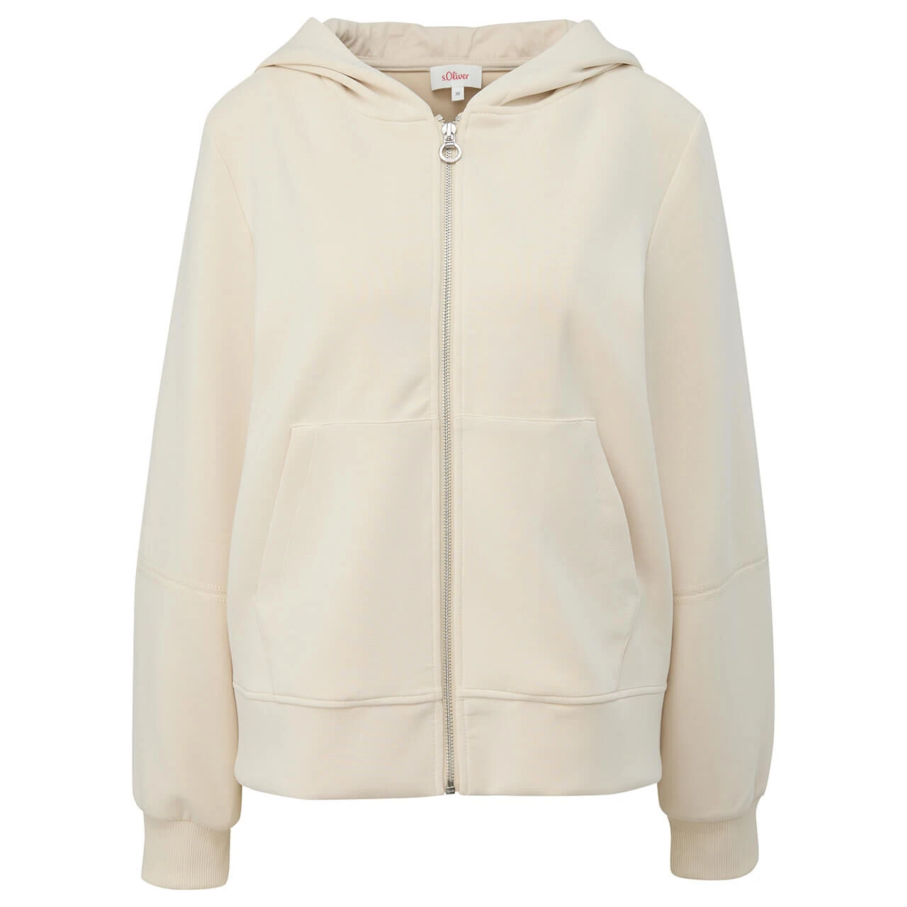 S.Oliver Damen Hoodie Sweatjacke Creme Beige 3 S.Oliver Damen Hoodie Sweatjacke Creme Beige