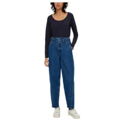 S.Oliver Damen Langarm Shirt Navy Blue -Wellensteyn Shop s oliver t shirt blau 5959 vorne 28229