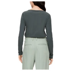 S.Oliver Damen Langarm Shirt Dark Khaki -Wellensteyn Shop s oliver t shirt gruen 7909 hinten