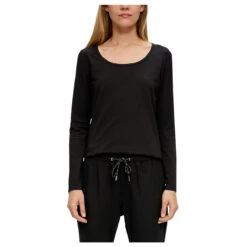 S.Oliver Damen Langarm Shirt Deep Black -Wellensteyn Shop s oliver t shirt schwarz 9999 detail 28129