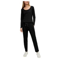 S.Oliver Damen Langarm Shirt Deep Black -Wellensteyn Shop s oliver t shirt schwarz 9999 front