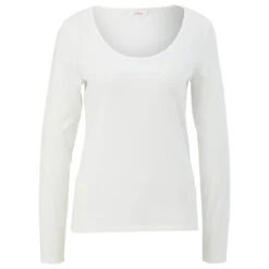 S.Oliver Damen Langarm Shirt Off White