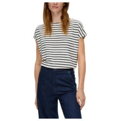 S.Oliver Damen T-Shirt White Stripes -Wellensteyn Shop s oliver top blau 02h2 model vorne