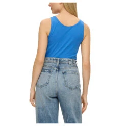 S.Oliver Damen Top Blue -Wellensteyn Shop s oliver top blau 5531 model hinten