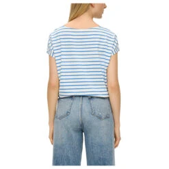 S.Oliver Damen T-Shirt Blue Stripes -Wellensteyn Shop s oliver top blau 55h2 model hinten