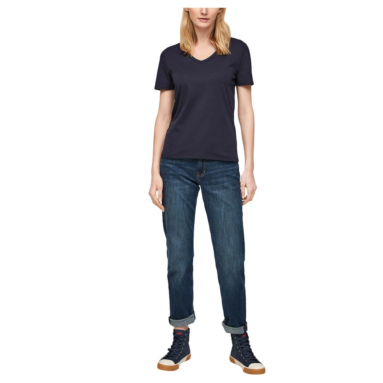 S.Oliver Damen T-Shirt Navy Basic 5 S.Oliver Damen T-Shirt Navy Basic – Bild 3