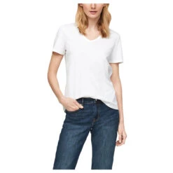 S.Oliver Damen T-Shirt White Basic -Wellensteyn Shop soliver tshirt white 0100 vorn2