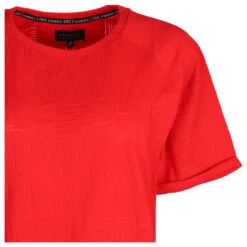 Soquesto Damen T-Shirt Burnout Tomato Red -Wellensteyn Shop soquesto 1 2 shirt tomato 1556 detail