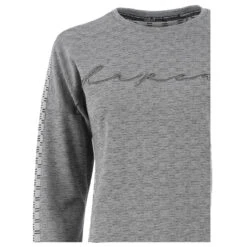 Soquesto Damen 3/4 Arm Sweatshirt Black Grey Melange -Wellensteyn Shop soquesto 3 4 leichtsweat pullover black 9000 detail