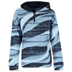 Soquesto Damen Hoodie Sweatshirt Blue Stripes