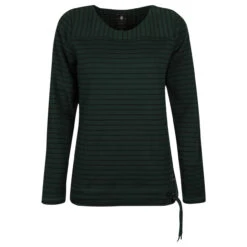 Soquesto Damen Sweatshirt Bottle Green Stripes