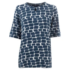 Soquesto Damen T-Shirt Crown Blue