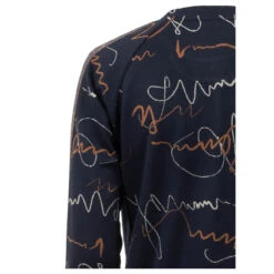 Soquesto Damen Sweatshirt Navy Abstract Printed -Wellensteyn Shop soquesto leichtsweat navy orange 2800 detail