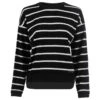 Soquesto Damen Sweatshirt Black With White Stripes 1 Soquesto Damen Sweatshirt Black With White Stripes -Wellensteyn Shop soquesto leichtsweat shirt black 9000