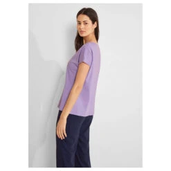 Street One Damen T-Shirt Alive Partprint Smell Of Lavender -Wellensteyn Shop street one alive partprint shirt violett 25384 model hinten