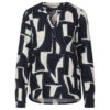 Street One Damen Langarm Bluse Bamika Deep Blue Creme Print 1 Street One Damen Langarm Bluse Bamika Deep Blue Creme Print -Wellensteyn Shop street one bamika grafic print bluse blau 31238