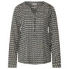 Street One Damen Langarm Bluse Bamika Black White Printed -Wellensteyn Shop street one bamika print schwarz 20001