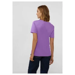 Street One Basic Interlock T-Shirt Lupine Lilac -Wellensteyn Shop street one basic interlock shirt lila 15181 ansicht model hinten