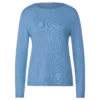 Street One Damen Pullover Basic U-Boat Sweater Light Blue Melange -Wellensteyn Shop street one basic u boat sweater pullover blue 15515