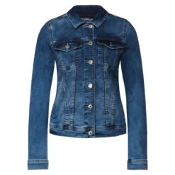 Street One Jeansjacke Mid Indigo Random Washed