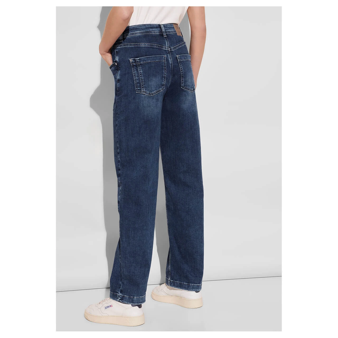 Street One Wide Leg 7/8 Jeans Mid Blue Wash 6 Street One Wide Leg 7/8 Jeans Mid Blue Wash – Bild 4