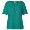 Street One Damen T-Shirt Knit Look Intense Aqua -Wellensteyn Shop street one knit look shirt gruen 15681