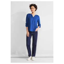Street One Damen Langarm Bluse Bamika Fresh Intense Gentle Blue 10 Street One Damen Langarm Bluse Bamika Fresh Intense Gentle Blue -Wellensteyn Shop street one langarm bluse blau 15377 model