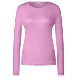 Street One Damen Langarm Shirt Basic Bright Rose