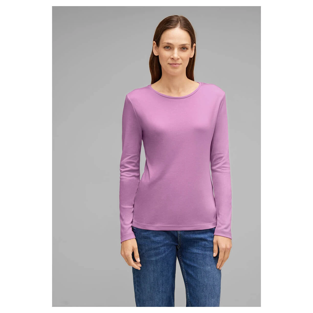 Street One Damen Langarm Shirt Basic Bright Rose 4 Street One Damen Langarm Shirt Basic Bright Rose – Bild 2