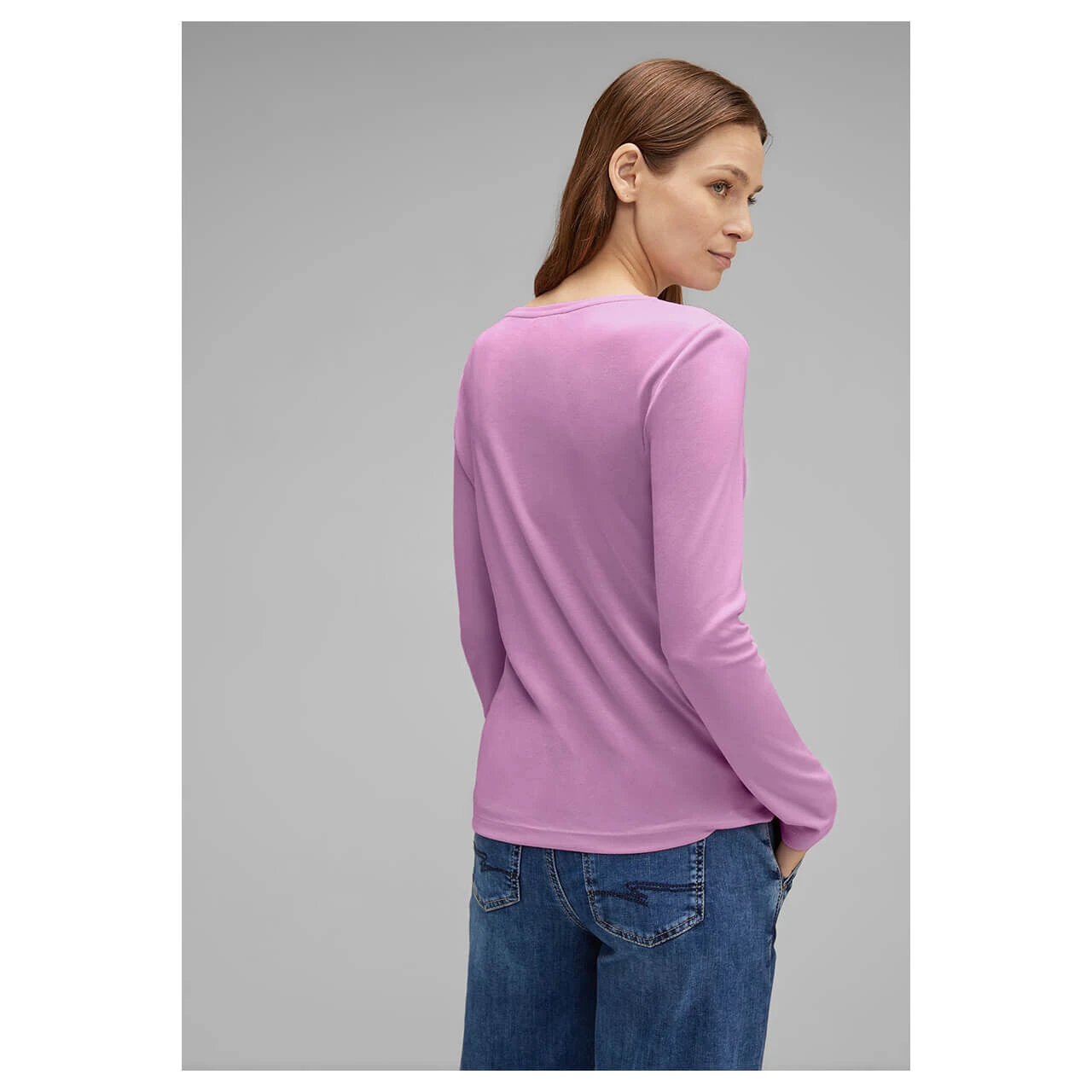 Street One Damen Langarm Shirt Basic Bright Rose 5 Street One Damen Langarm Shirt Basic Bright Rose – Bild 3