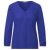 Street One Damen 3/4 Arm Shirt Mat-Mix Intense Royal Blue -Wellensteyn Shop street one mat mix shirt with button blau 15614