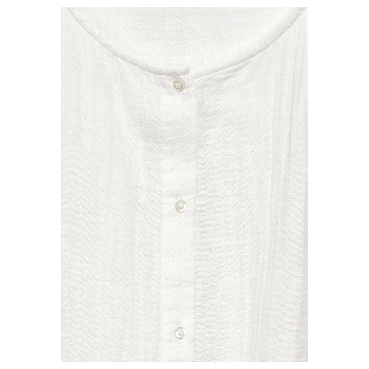Street One Damen 3/4 Arm Bluse Musselin Buttoned Roundneck Off White 7 Street One Damen 3/4 Arm Bluse Musselin Buttoned Roundneck Off White – Bild 5