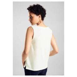 Street One Damen Top Musselin Off White 9 Street One Damen Top Musselin Off White -Wellensteyn Shop street one musselin mat mix top weiss 10108 model hinten