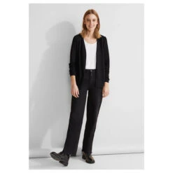 Street One Damen Strickjacke Nette Knit Black -Wellensteyn Shop street one nette summer knit shirtjacke schwarz 10001 model