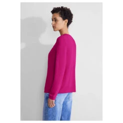 Street One Damen Strickjacke Nette Knit Magnolia Pink -Wellensteyn Shop street one nette summer rosa 15755 model hinten