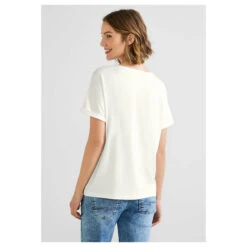 Street One Crista T-Shirt Off White -Wellensteyn Shop street one new crista shirt weiss 10108 hinten