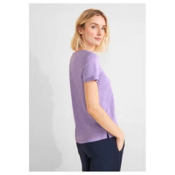 Street One Damen T-Shirt Gerda Smell Of Lavender -Wellensteyn Shop street one new gerda t shirt violett 15384 model hinten