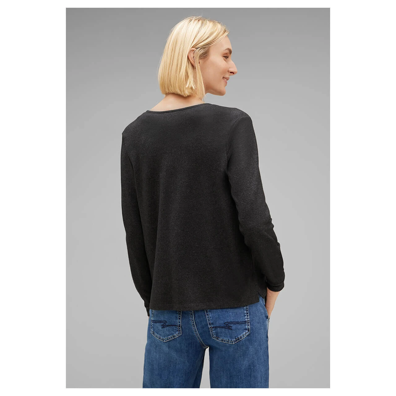 Street One Damen Strickjacke Jacy Dark Anthracite Melange 5 Street One Damen Strickjacke Jacy Dark Anthracite Melange – Bild 3