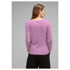 Street One Damen Langarm Shirt Lanea Bright Rose -Wellensteyn Shop street one new lanea rosa 15439 model hinten