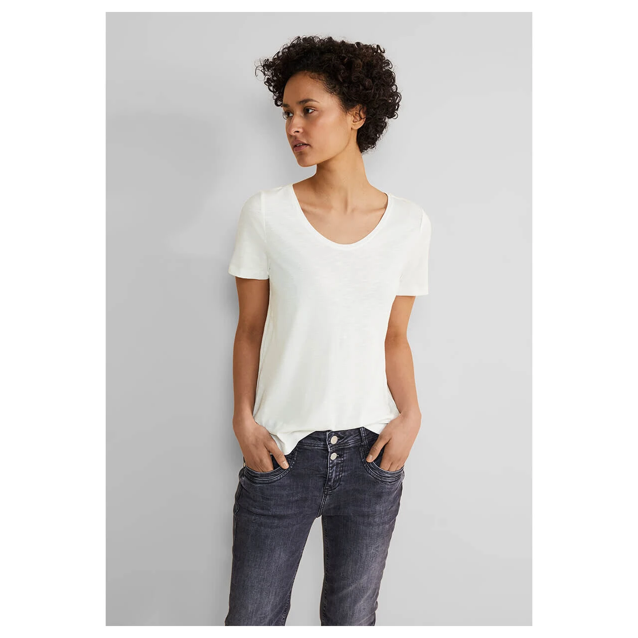 Street One Damen T-Shirt Gerda Off White 4 Street One Damen T-Shirt Gerda Off White – Bild 2