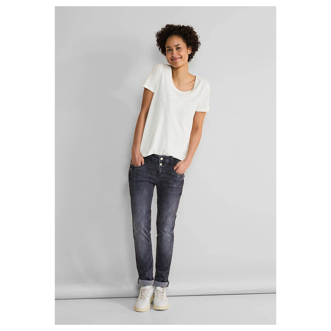 Street One Damen T-Shirt Gerda Off White 6 Street One Damen T-Shirt Gerda Off White – Bild 4